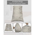thumbnail image 6 of Black Beige Boho Queen Pillow Cases Set of 2 - Microfiber Bed Throw Pillow Covers, Vintage Ethnic Tribe Abstract Art Decorative Lumbar Pillow Cover with Envelope Closure for Sofa/Travel 20"x30", 6 of 6
