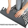 thumbnail image 3 of Black and White Geometric Boho Pattern Hot Yoga Mat Towel Non Slip for Hot Yoga - Quick-Drying Yoga Mat Cover with 4 Corner Pockets with Travel Bag - Hot Yoga Towel Non Slip 70"x26", 3 of 6