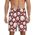 thumbnail image 2 of Picia Cute Baseball Pajama Shorts for Men, Men's Pajama Bottoms, Sleepwear,Short Pajama Pants-3X-Large, 2 of 9
