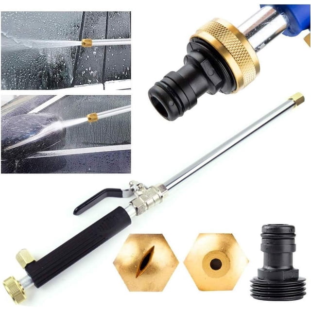 Buse à Eau Haute Pression Lance à Eau pour Pistolet con 2 Buses de Nettoyage Buses de pulvérisation Raccord de Tuyau d'arrosage 46 Douche de Jardin Hydro Jet Power