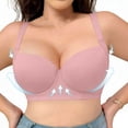 thumbnail image 6 of Blmnix Bra for Women Seamless Bras Underwire Plus Size Bralette Pink Wireless bras for Women,44C, 6 of 8