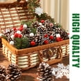 thumbnail image 3 of Ayieyill 200Pcs Christmas Pine Cones, Mixced Snowflake Ornaments and Berry Pine Branch Set, White Winter Holiday Ornament, 3 of 8