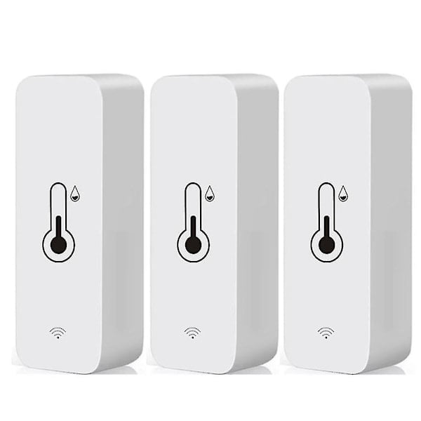 3x Tuya WiFi Temperatur- och Fuktighetssensor Inomhus Termometer Hygrometer (ca)