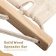 thumbnail image 3 of Double Hammock with Tassels, Solid Wood Struts, Suitable for Indoor, Yard and Outdoor, White, 3 of 5