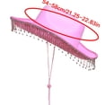 thumbnail image 3 of COMEET party hat, Rhinestones Fringed Hat for Women Large Brims RolePlay Hat Wedding Party Props Bachelorettes Dress Up Hat, 3 of 21