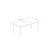 Dining Room Set Buttermilk & Cherry, NICL5-BMK-W