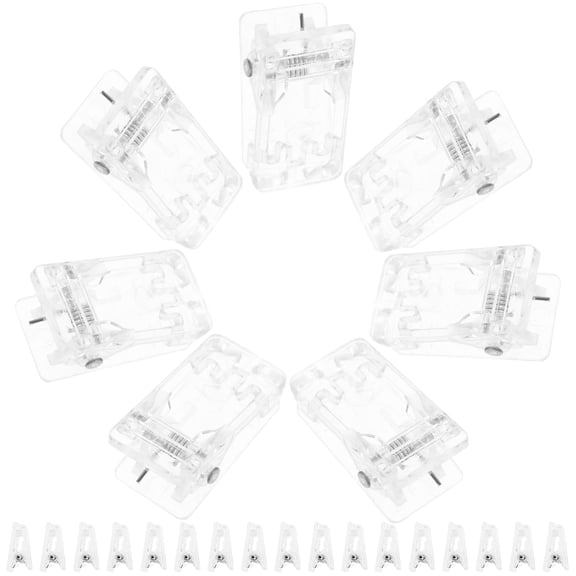 Supvox 50 Set Plastic Paper Clips Transparent Metal and Plastic for Mini Office Supplies
