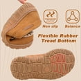 thumbnail image 5 of HOMEHOT Boys Slippers Comfy Memory Foam House Shoes Slip on Moccasin Slippers for Toddler Little Big Kids Beige Big Kid 5, 5 of 6