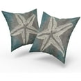 thumbnail image 2 of Vintage Starfish Pillow Cover 18x18 Inch Set of 2 Coastal Beachy Nautical Decorative Cotton Cushion Cover for Bedroom Living Room Sofa, 2 of 6