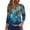 Blue, variant on Christmas Shirts for Women V Neck T Shirts for Women 3/4 Length Sleeve Xmas Tree Snowflake Print Henley Shirts Dressy Casual Blouse Plus Size Tops Elbow Sleeve Blouses