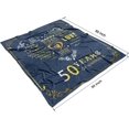 thumbnail image 4 of Gifts for 50th Anniversary Blanket, 50th Golden Wedding Anniversary Couple Gifts for Dad Mom Grandparents-Blanket for Couples, Valentine, Birthday, Soft and Cozy Throw Blanket 50x60 Inch, 4 of 6