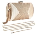 thumbnail image 2 of Tassel Ladies Clutch Bag Shoulder Handbags For Phone Purse Gold, 2 of 5