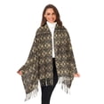 thumbnail image 3 of FORMRS Womens Scarf Winter Soft Long Big Warm Shawls Wrap Tassel Scarves, Black Floral Pattern, 3 of 9