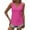 Hot Pink, variant on Ukumplol Halter Tops for Women Sleeveless Tops for Women Women's Solid Color V Neck Loose Vest Summer Fashion Casual Top Crop Tops for Women Black L