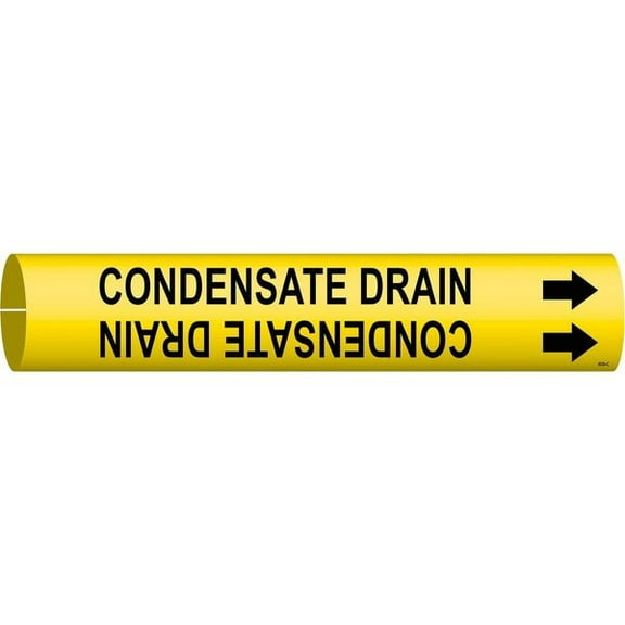 Brady Pipe Marker,Condensate Drain,2in H,2in W 4036-C