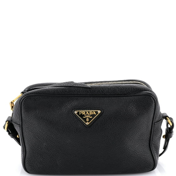 Pre-Owned Prada Prada Double Zip Camera Bag Vitello Phenix Medium By Rebag