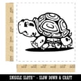 thumbnail image 2 of Cute Cartoon Turtle Walking Self-Inking Rubber Stamp Ink Stamper - Red Ink - Large 1-1/2 Inch, 2 of 7