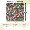 thumbnail image 2 of Pioneer Flower Floral Print Pattern Square Fitted Tablecloth with Elastic Edge,Square Table Cover,Washable Elastic Table Cover for Home Kitchen Party Decor 36"x36", 2 of 6