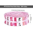 thumbnail image 6 of Soimoi 40Pcs Block Print Precut Fabrics Strips Roll Up 1.5x42inches Cotton Jelly Rolls For Quilting - Rose Pink, 6 of 9