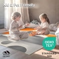 thumbnail image 4 of ODIKA 4'x6' Machine Washable Non-Slip Area Rug, Geometric Illusion Grey And Orange Modern Floor Art High Traffic Rug, Orange, 84247, 4 of 7