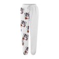 thumbnail image 3 of White High Waist Pjs Loose Pant Elastic Drawstring Soft Pajama Bottoms Loose 5XL, 3 of 3