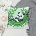 thumbnail image 2 of Autua Panda Leaves Hammock Graphic Decorative Throw Pillow Cover for Home Couch Living Room Bed Sofa, Autumn Theme, Printed on Both Sides, 1PC 22x22in, 2 of 5