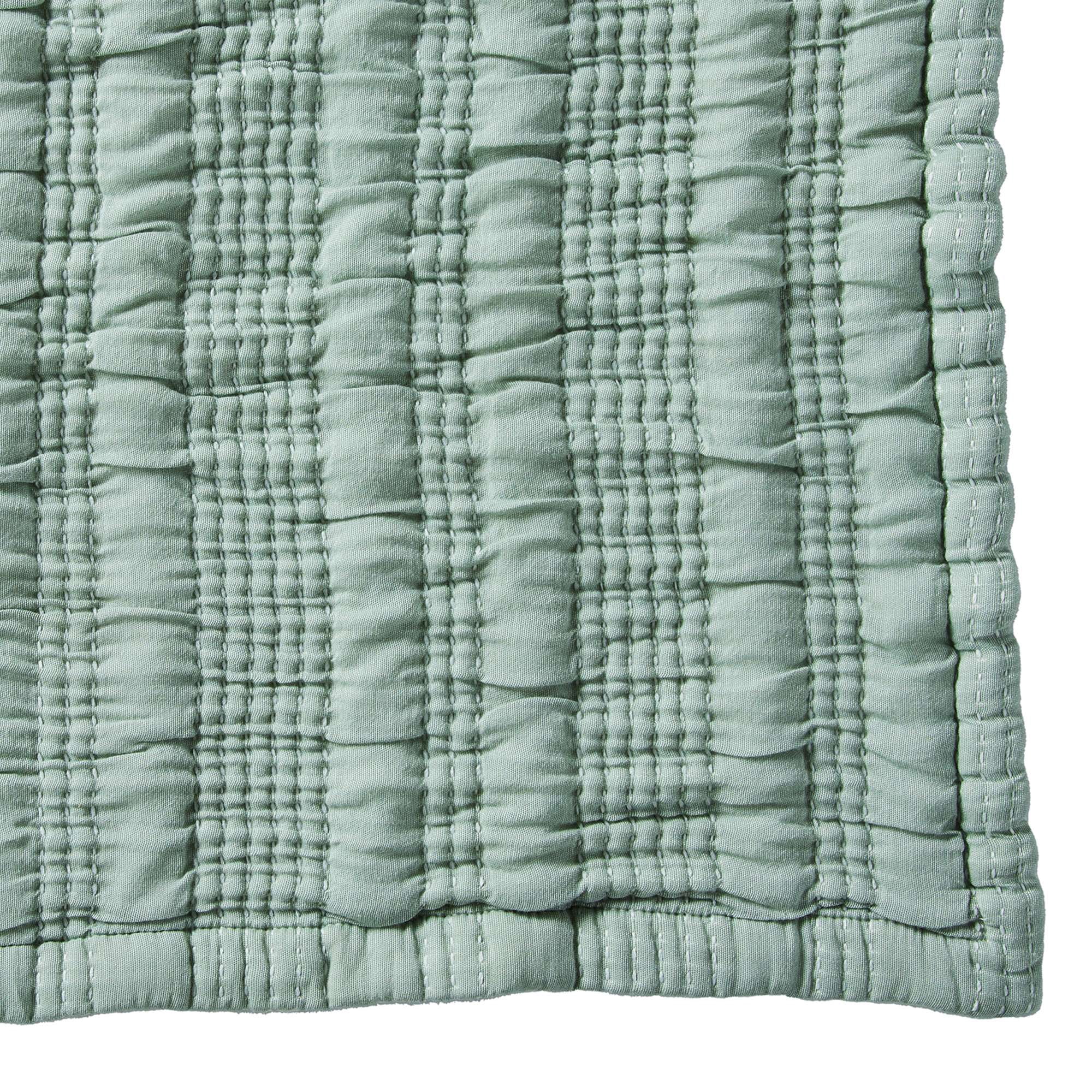 Better Homes & Gardens Luxury Gauze Reversable Cotton Polyester Bed Blanket, Green River, Full/Queen