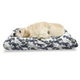 thumbnail image 1 of Botanical Pet Bed, Fresh Bunch of Grapes and Leaves on Branches Fruits Repetition, Resistant Pad for Dogs and Cats Cushion with Removable Cover, 24" x 39", Dark Indigo and Olive Green, by Ambesonne, 1 of 4
