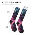 thumbnail image 4 of Rateoe Neon Futuristic Dragon Compression Socks for Women and Men 20-30mmHg-Circulation Support Socks Knee High Nurse Pregnant Running Medical and Travel Athletic, 4 of 7