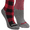 Red Gray, variant on Genuine Dickies Women's Charcoal Fiber Color Block Thermal Crew Socks, 2-Pack