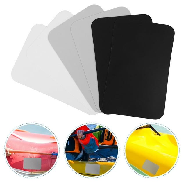 KONTONTY 6Set Waterproof Rubber Patch Gray Plastic Patches for Boat Repair