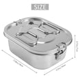 thumbnail image 4 of Fiambrera de acero inoxidable, fiambrera de metal, contenedor de comida para refrigerios, fiambrera para exteriores, fiambrera para niños, 4 of 8