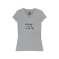 thumbnail image 6 of Create Your World Women's Jersey Short Sleeve V-Neck Tee, 6 of 7