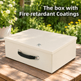 Fire Resistant Document Lock Box Safe, White Key Lock, X-Large ...