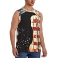 thumbnail image 2 of Daiia Wood Grain Bald Eagle Printed Men's Tank Tops,Casual Soft Sleeveless Gym Muscle Shirts Bodybuilding Tee-3X-Large, 2 of 8