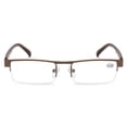 thumbnail image 4 of Semi-Rimless Metal Reading Glasses, Lightweight Business Style Eyeglasses for Men Daily Use, 4 of 6