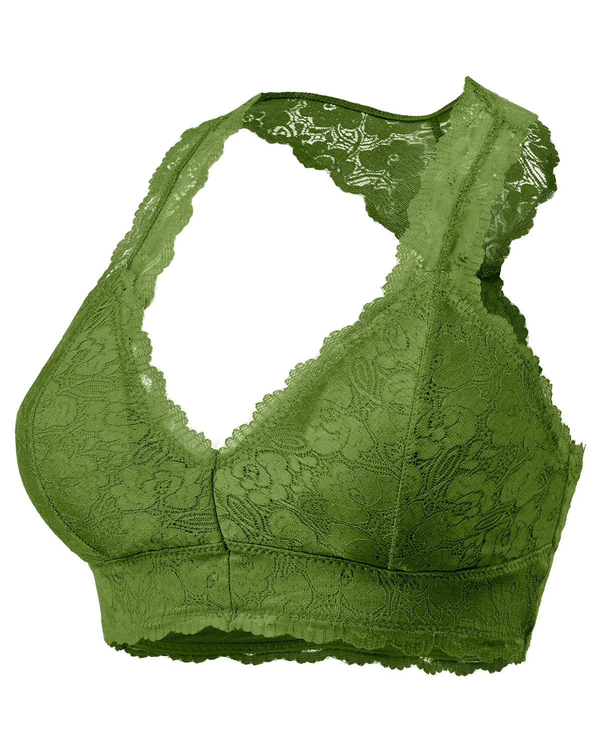 5pcs Women Seamless Solid Color Shell Edge Bra