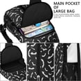 thumbnail image 4 of Sling Backpack,Black Halloween Bats with White Crossbody Bag with Water Bottle Holder,Waterproof Sling Bag for Men/Women with Chest Phone Holder for Hiking,Travel, 4 of 6