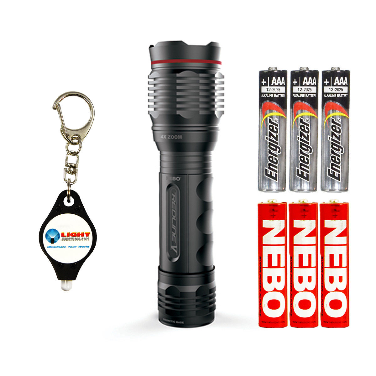 NEBO Nebo REDLINE V 500 Flashlight 6703 w/ 3 Extra AAA Batteries