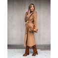thumbnail image 4 of LinYooLi Trench Coats for Women Casual Lapel Long Solid Color Wrap Coat Wool Blend Overcoat Shacket Jacket, 4 of 4