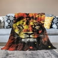 thumbnail image 2 of BCIIG for Abstract Art Lion Splash Plush Flannel Throw Blanket - Ultra Soft, Warm &amp; Cozy - Lightweight &amp; Comfy - Anti-Pilling, Fuzzy Fabric for Couch, Bedroom - Bold Decor  50x60in, 2 of 6