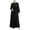Black, variant on Women Maxi Dress Polyester Long Sleeve Plain for All Seasons and Casual Occasions
