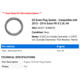 thumbnail image 2 of Oil Drain Plug Gasket - Compatible with 2013 - 2016 Scion FR-S 2.0L H4 2014 2015, 2 of 2