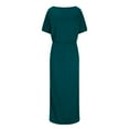thumbnail image 6 of Diufon Maxi Dresses for Women One Shoulder Short Sleeve Dress Elastic Waist Dress with Pockets, 6 of 7
