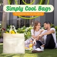 thumbnail image 3 of Simply Cool 200 Pack Reusable Eco-Friendly Large Grocery Shopping Bags 14.5"x14"x6.6" Durable Recyclable Washable Foldable Portable Tote Bags Bulk, 3 of 4