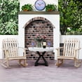 thumbnail image 2 of Gymax 2PCS Adirondack Rocking Chair w/Slatted Seat & High Fanned Back for Backyard, 2 of 10