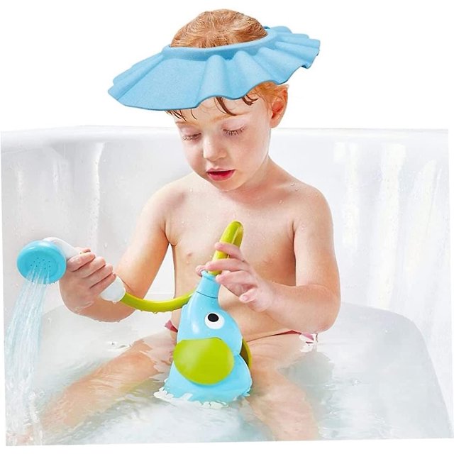 Gorro de ducha para niños, gorro de ducha para champú, gorro impermeable para el pelo de baño (1 pieza, azul) XianweiShao 8390611309480