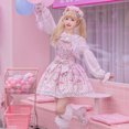 thumbnail image 5 of Vestido de Lolita Sanrio Kawaii Kuromi Cinnamoroll My Melody Anime Dibujos animados Chicas lindas Dulce Delgado Versátil Atractivo Vestido de Lolita, 5 of 5