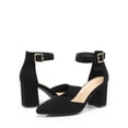 thumbnail image 3 of Zapatos de Tacón Alto con Plataforma Ancha y Correa al Tobillo para Mujer DREAM PAIRS 7.5 cm, 3 of 7