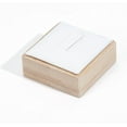 thumbnail image 6 of Square Bamboo Wood Single Ring Display Stands with Imitation Leather Mat White 4x3.95x2.1cm, 6 of 9